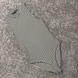 STRIPPED BODYSUIT